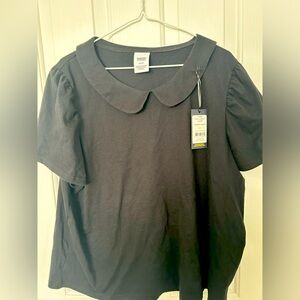 New with tags Pan Collar TShirt